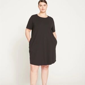 UNIVERSAL STANDARD Halie T-Shirt Dress in Black Size Large / 22-24